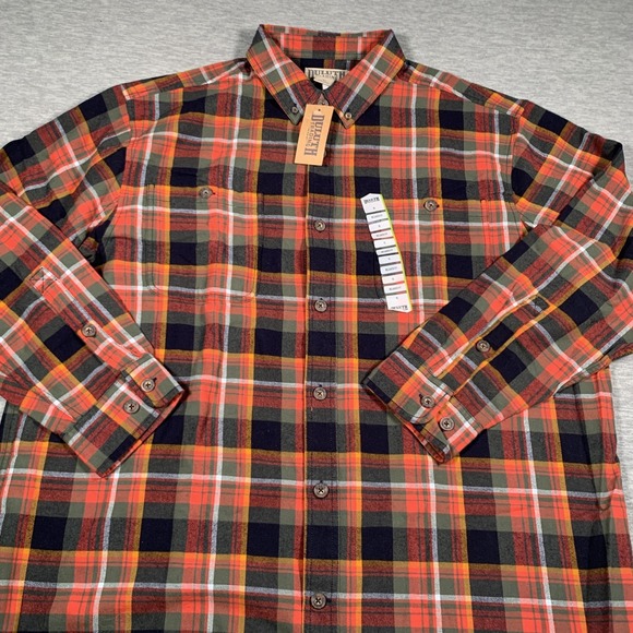 Duluth Trading Flannel Shirt Mens XL Plaid Relaxed Fit NWT Button Down Long - Picture 2 of 11